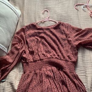 Pink long sleeve dress